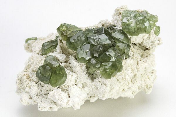 Demantoid garnet cluster from Antetezambato Demantoid-Topazolite Mine, Ambanja, Diana, Madagascar